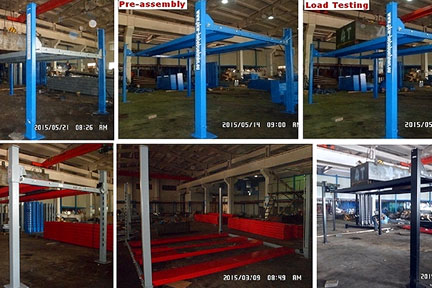 Parking lift production pictures